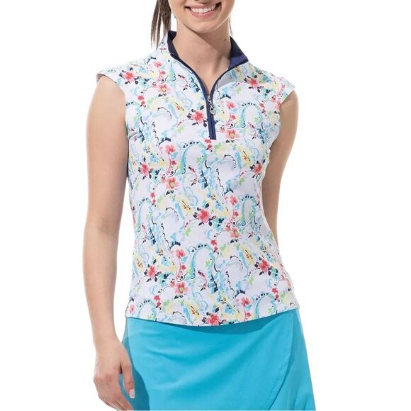 Tops - SanSoleil SolTek LUX Chantilly Sleeveless Mock Top Size Medium